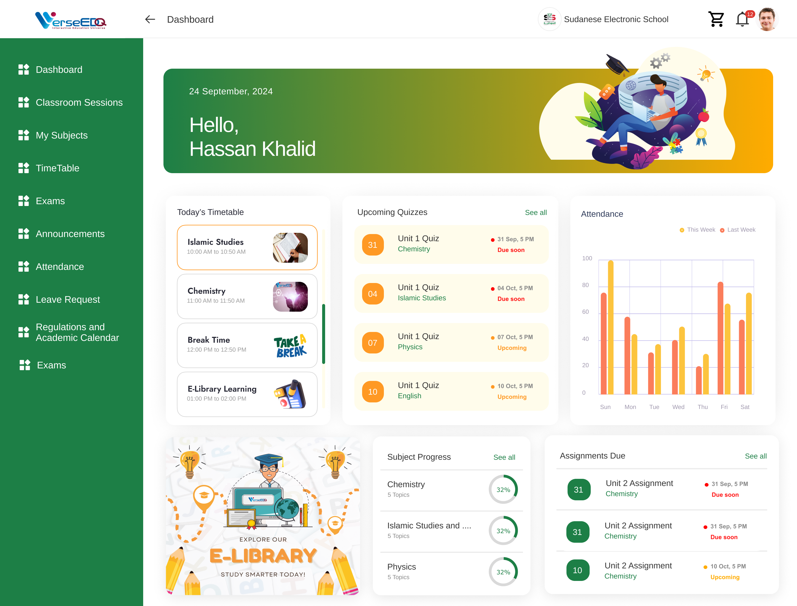 Sudanese eSchool (SES) project screenshot